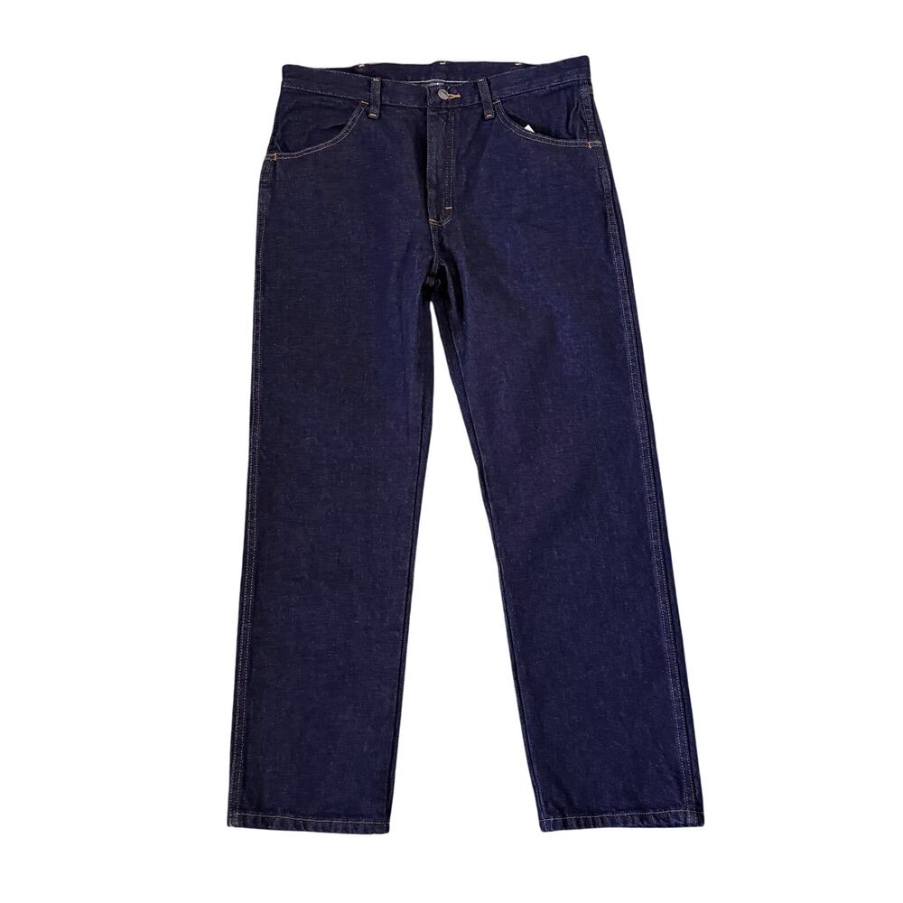 NEW Rustler By Wrangler Regular Fit Straight Leg Denim Blue Jeans Mens 35x30